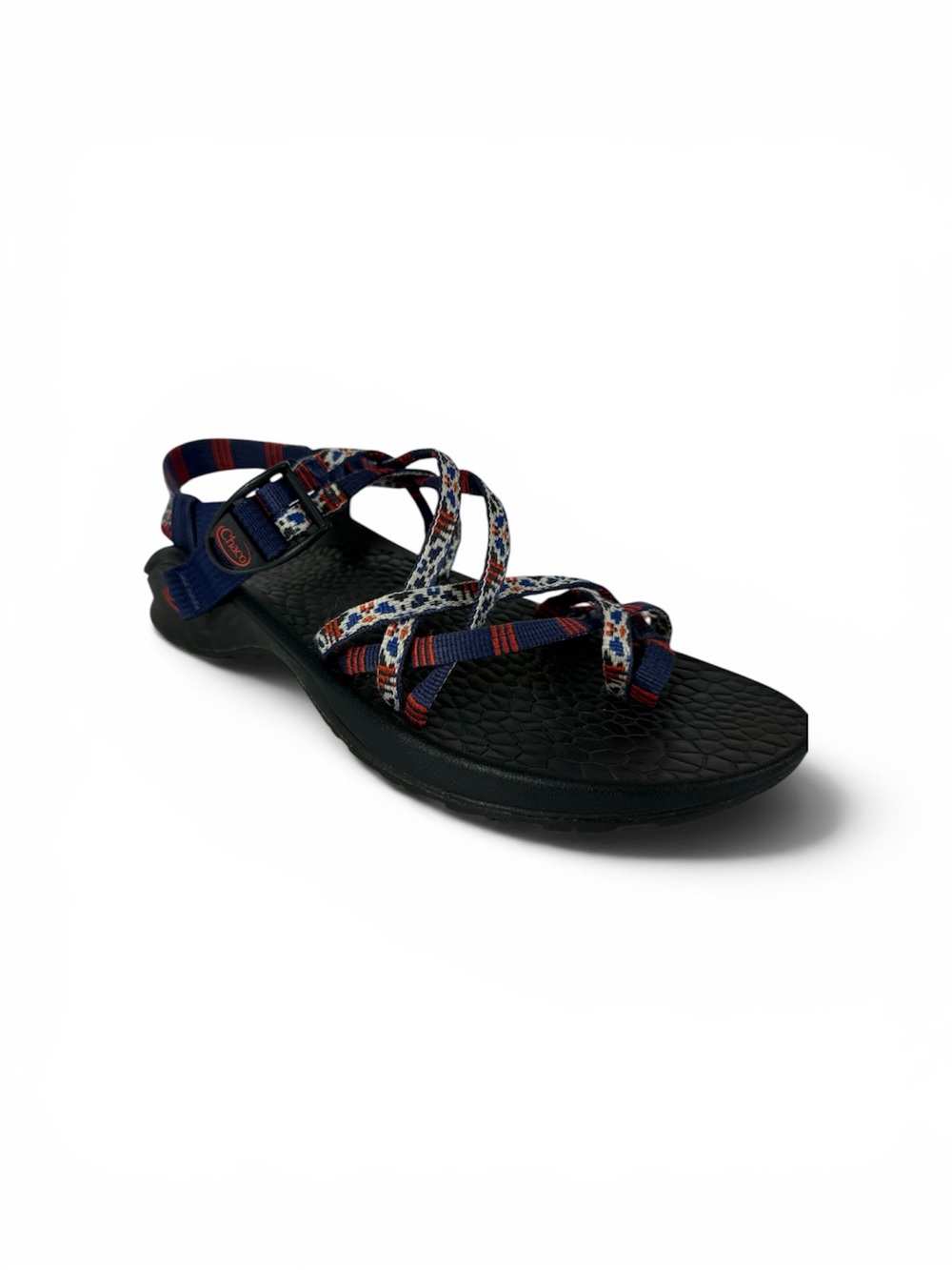 Chaco Z/Cloud 2 Women’s 9 Sandals Double Strap Toe Loop Blue Red Pattern